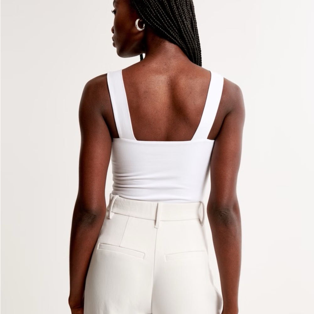 Cotton Seamless Fabric Squareneck Bodysuit NWT - Picture 3 of 8